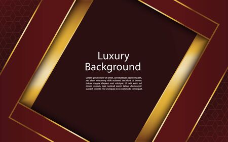 Geometric luxury red orange background. Dynamic shapes composition. Graphic design element. Vector illustrationのイラスト素材