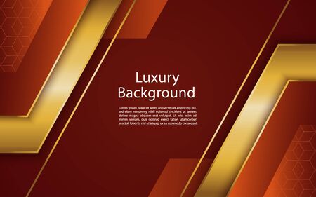 Geometric luxury red orange background. Dynamic shapes composition. Graphic design element. Vector illustrationのイラスト素材