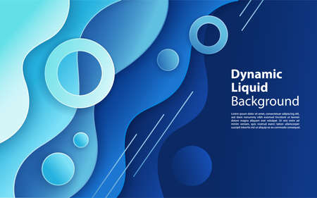 Fluid gradient shapes composition. Dynamic textured geometric elements design. Graphic design elementのイラスト素材