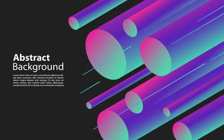 Abstract background with geometric gradient circle. Graphic design element. Vector illustrationのイラスト素材