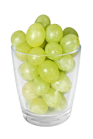 Ripe grape in a glass cupの写真素材