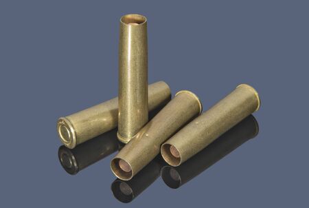Brass ammo for revolver. Armament and ammunition.