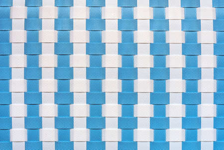 Synthetic weave texture of white and blue color. Backgrounds and texturesの写真素材