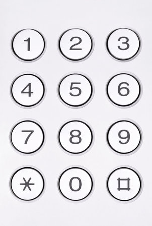 Round plastic snaps with numbers applied. Industry and technology