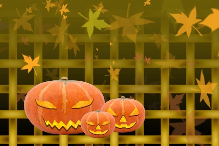 Halloween pumpkin  on Autumn の写真素材