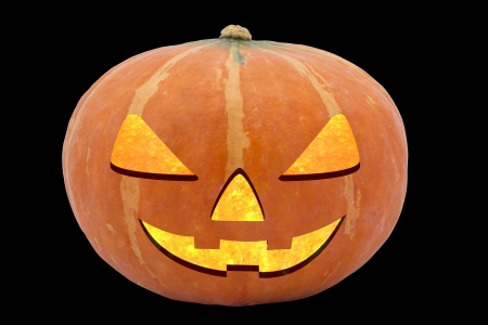 Scary Jack O Lantern halloween pumpkinの写真素材