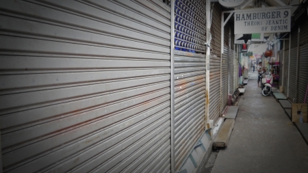 Row of shoplotの写真素材