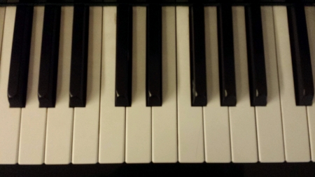Close up top view of pianoの素材