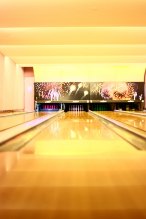 Empty Bowling Alley のeditorial素材