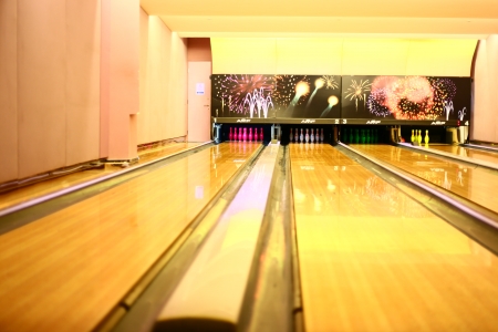 Empty Bowling Alley のeditorial素材