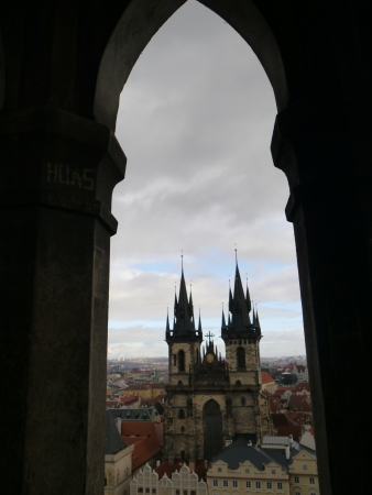 View of Church of Virgin Maria Before Tyn, Prague, Czech republicの写真素材