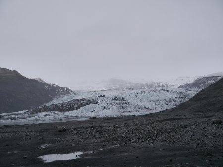 Snow on a mountain, Iceland, Northern Europeの写真素材