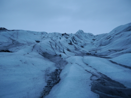 Snow on top of mountain, Iceland, Northern Europeの写真素材
