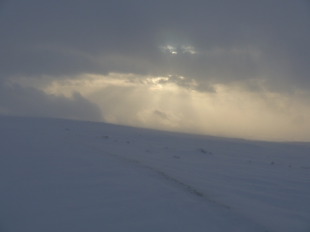 Snow horizon, Iceland, Northern Europeの写真素材