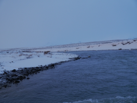 Lake on winter, Iceland, Northern Europeの写真素材