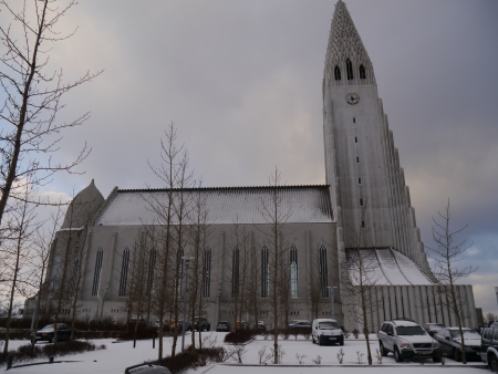 Iceland Reykjavik Cathedral Churchのeditorial素材