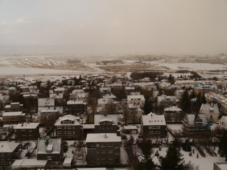 Winter at city of Iceland, Northern Europeの写真素材