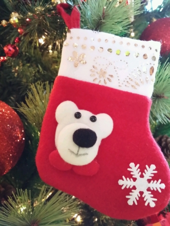 Christmas tree teddy bear stockingの素材