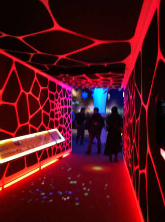 Red room at Adler Planetarium 