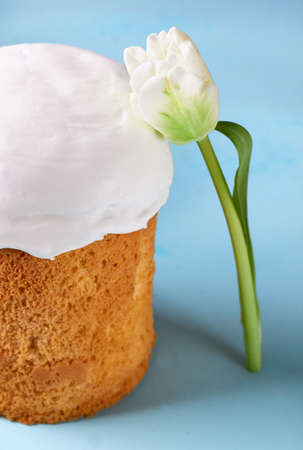 Easter delicious pastries holiday decor with flowers