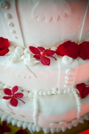 Details on wedding cake tiersの写真素材