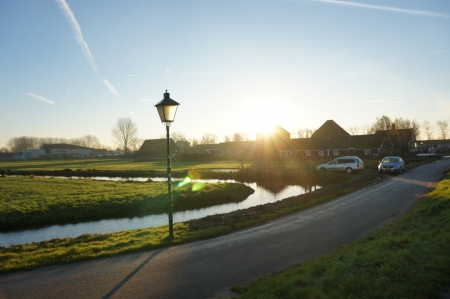 Zaanse Schans, Volendam;Europe Beautiful sunrise viewのeditorial素材
