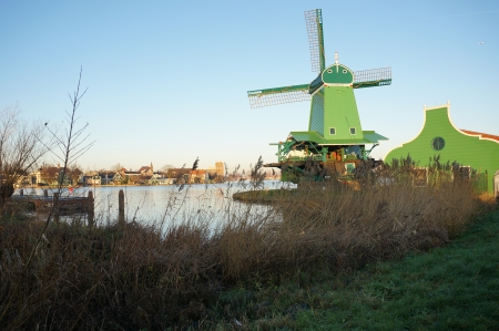 Zaanse Schans, Volendam;Europe - well-preserved windmills  のeditorial素材