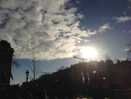 Bright sun in winter のeditorial素材