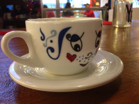 Hot milk tea served on table in Hong Kong Char Chan Tengの素材