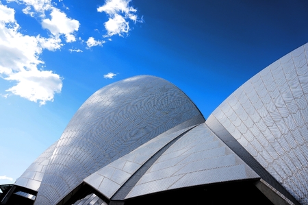 Sydney, Australia - September 4, 2014: The Sdyney Opera House. The Landmark is a famous arts center. It was designed by Danish architect Jorn Utzon, finally opening in 1973.のeditorial素材