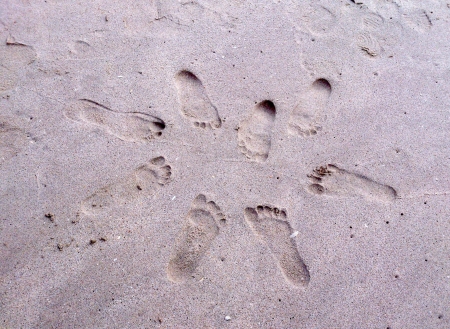 Footsteps on the sand