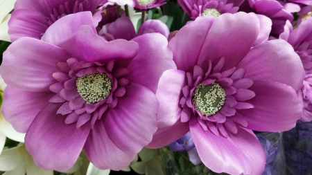 Purple artificial flowersの素材