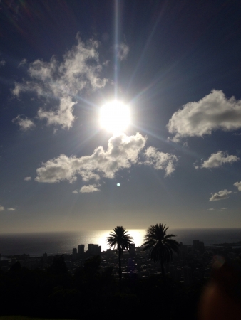 Sunny sky in Hawaii の素材