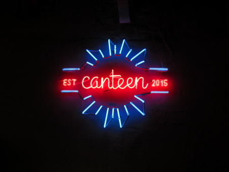 Signage with black background