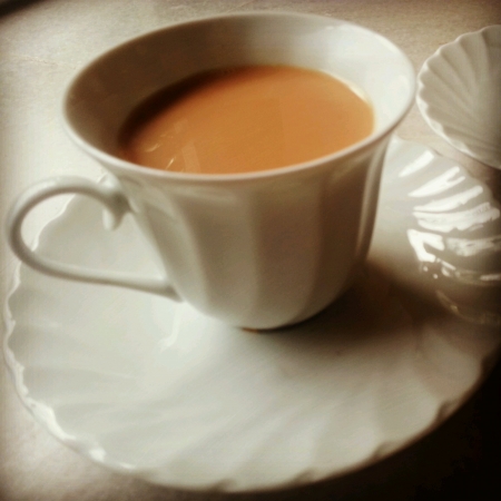 Milk tea in cup for tea timeの素材