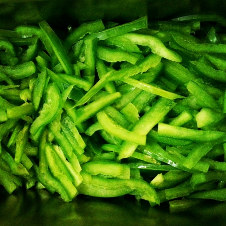 Green capsicum slicesの素材