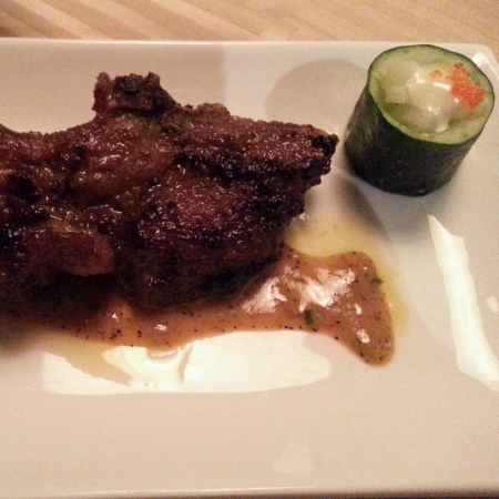 Mongolia  style lamb chop served with Chinese cucumberの素材