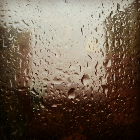 Close up of water drops on glassの素材