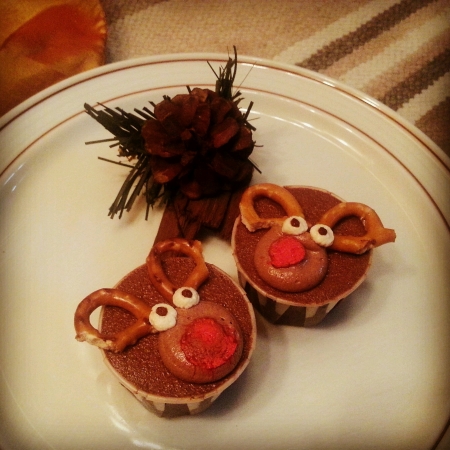 Chocolate rain deer Cupcakesの素材