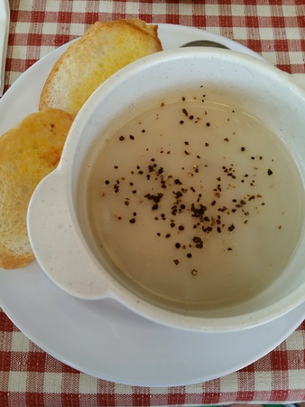 The creamy mushroom soupの素材