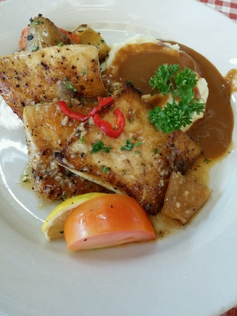 The grill cod fishの素材