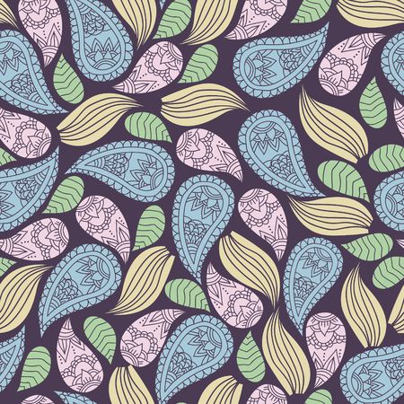 Seamless vector floral pattern. Stylized silhouettes of flowersのイラスト素材
