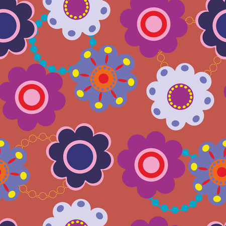 Seamless vector floral patternのイラスト素材