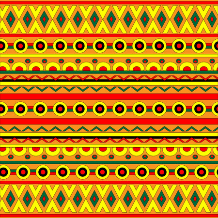 Abstract geometric background with ethnic ornament.のイラスト素材