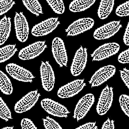 Feathers seamless pattern.のイラスト素材