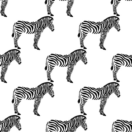 Seamless background with zebras.のイラスト素材