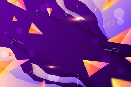 Neo-Memphis, vaporwave style colorful background with geometric shapes and objects - crosses, zigzag, triangles, circles ect.のイラスト素材