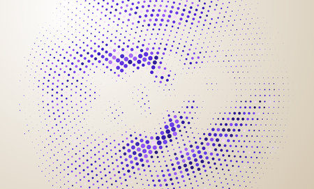 Glowing particles liquid dynamic flow. Trendy fluid cover design. Eps10 vector illustrationのイラスト素材