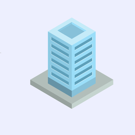Isometric business center building icon.のイラスト素材