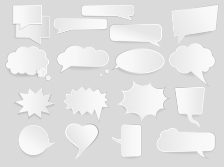 Speech bubbles vector illustration setのイラスト素材